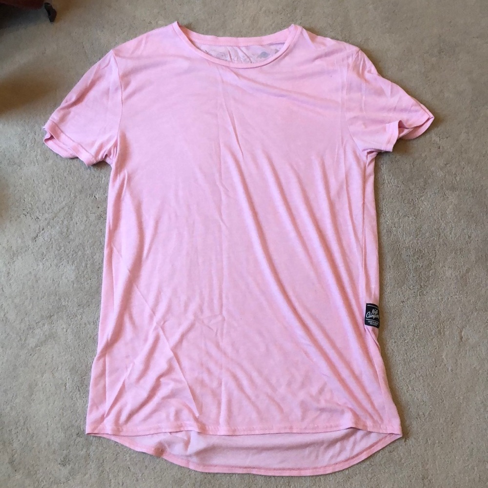 Pink extended tee